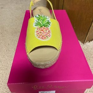 Pineapple Lilly Pulitzer Liz slingback espadrilles